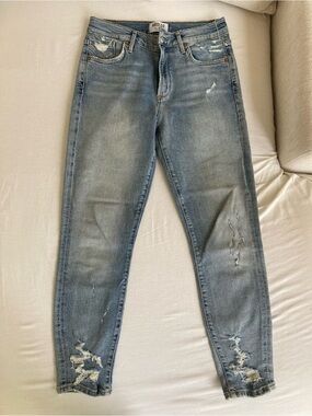 AGOLDE Sophie high rise skinny Crop Distressed jeans 27 vertigo